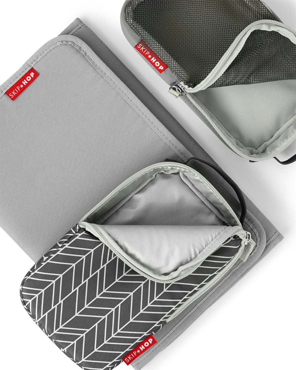 Skip Hop Forma Diaper Bag-Backpack-With Changing Pad-Extra Wide Opening & Lightweight Quilted Design-Grey - Image 5