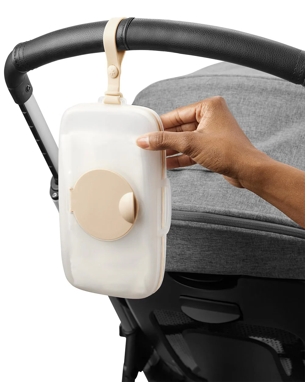Skip Hop Grab & Go Snug Seal Wipe Case With Silicone Strap For On The Go-Oat - Image 5
