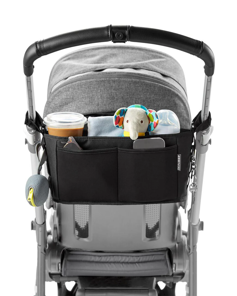 Skip Hop Grab & Go Ultra Universal Stroller Organizer-With Six Pockets & Three Interior Compartments-Black - Image 5