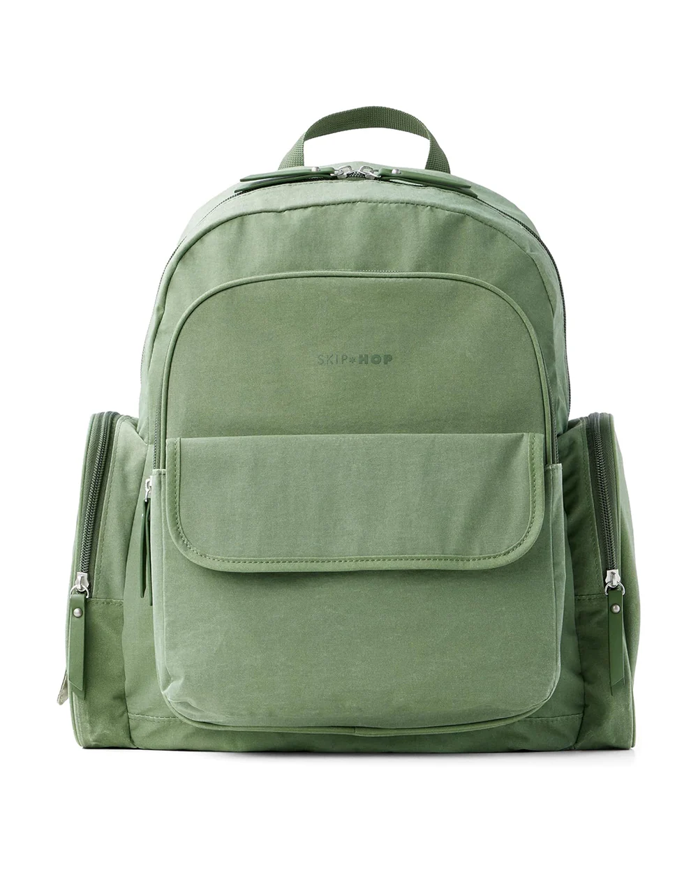 Skip Hop Luna Diaper Bag-Backpack-With Changing Pad-Wipes Pocket & Stroller Straps-Sage