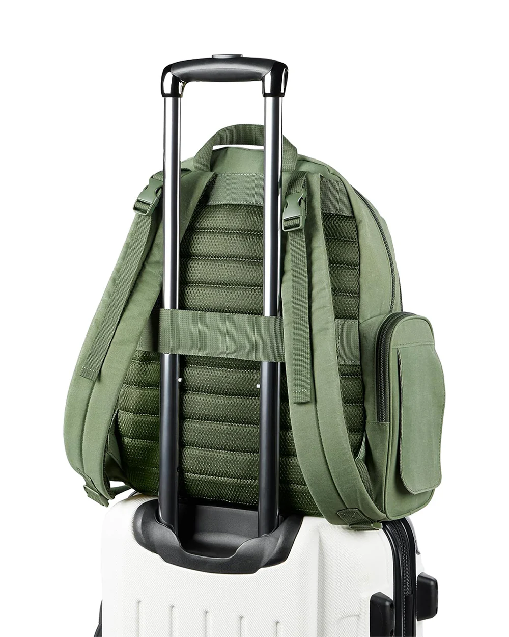 Skip Hop Luna Diaper Bag-Backpack-With Changing Pad-Wipes Pocket & Stroller Straps-Sage - Image 6