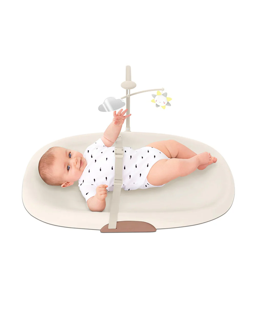 Skip Hop Nursery Style Diaper Changing Mat-With Wipe Clean, Non-Skid Base & Safety Belt-Oat - Image 6