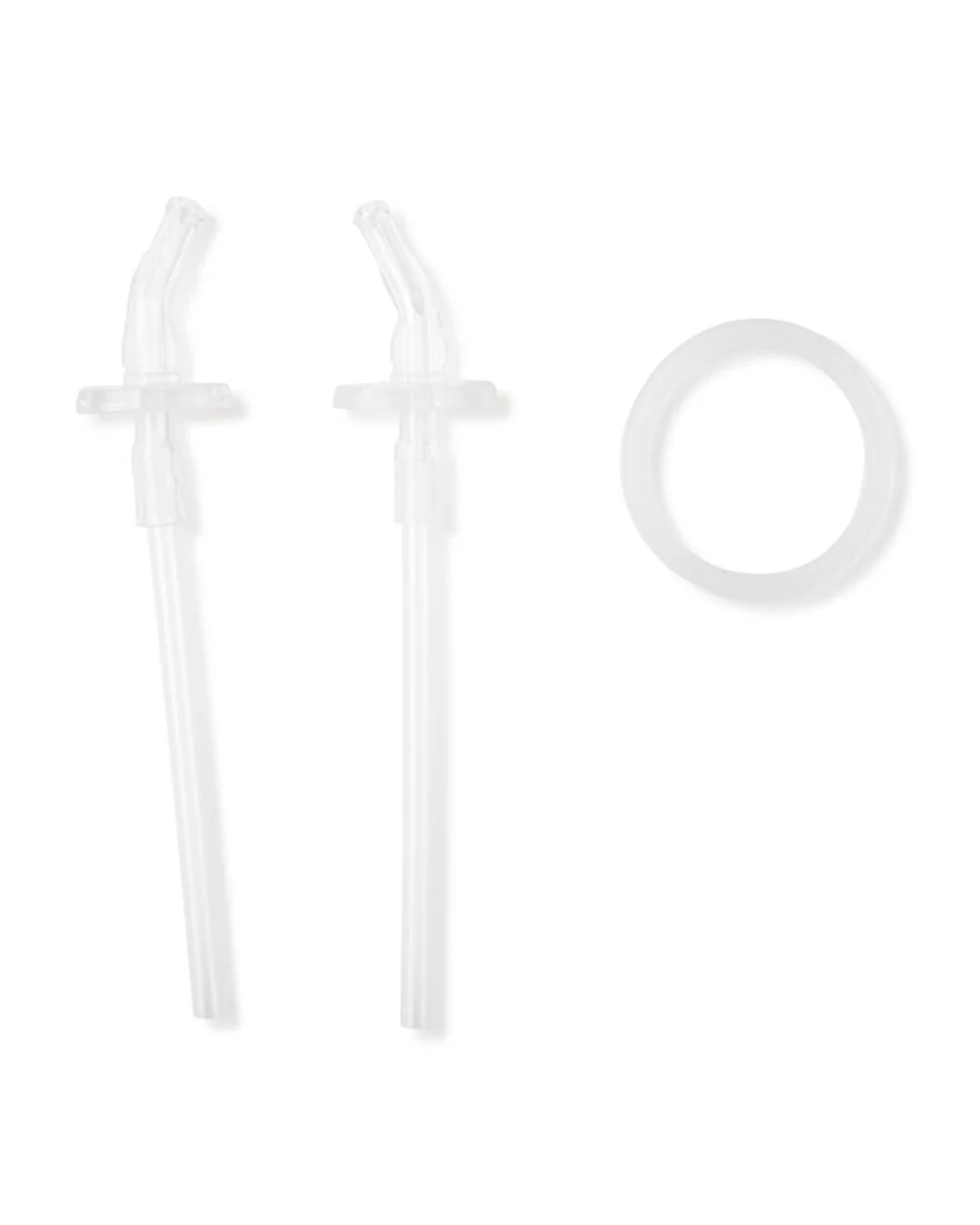 Skip Hop Replacement Straws for Zoo & Spark Style Stainless Steel Straw Sipper-Pack of 2-Transparent