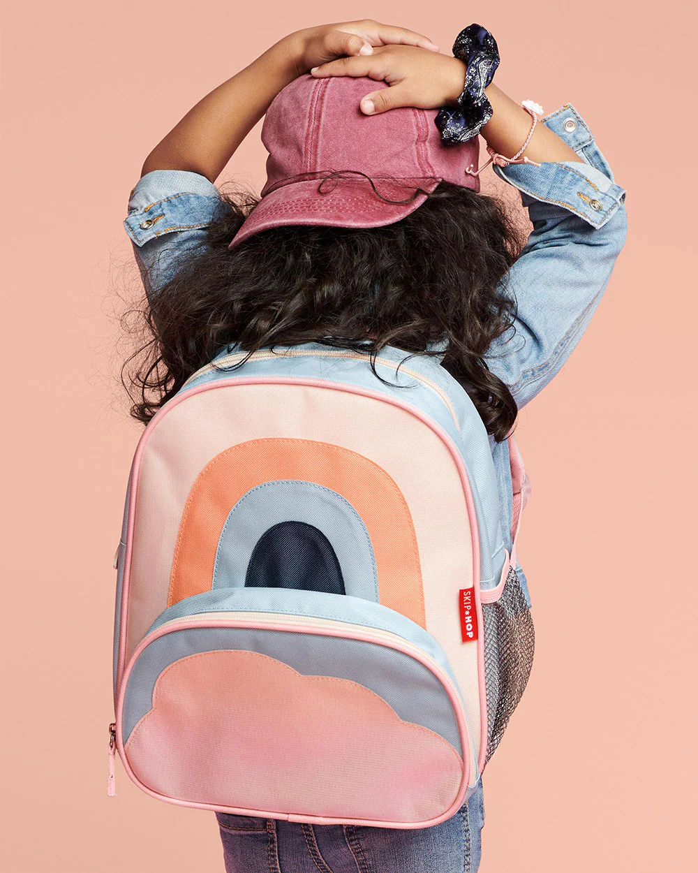 Skip Hop Spark Style Little Kid Backpack-Rainbow-With Mesh Bottle Pocket & Padded Shoulder Straps - Image 4