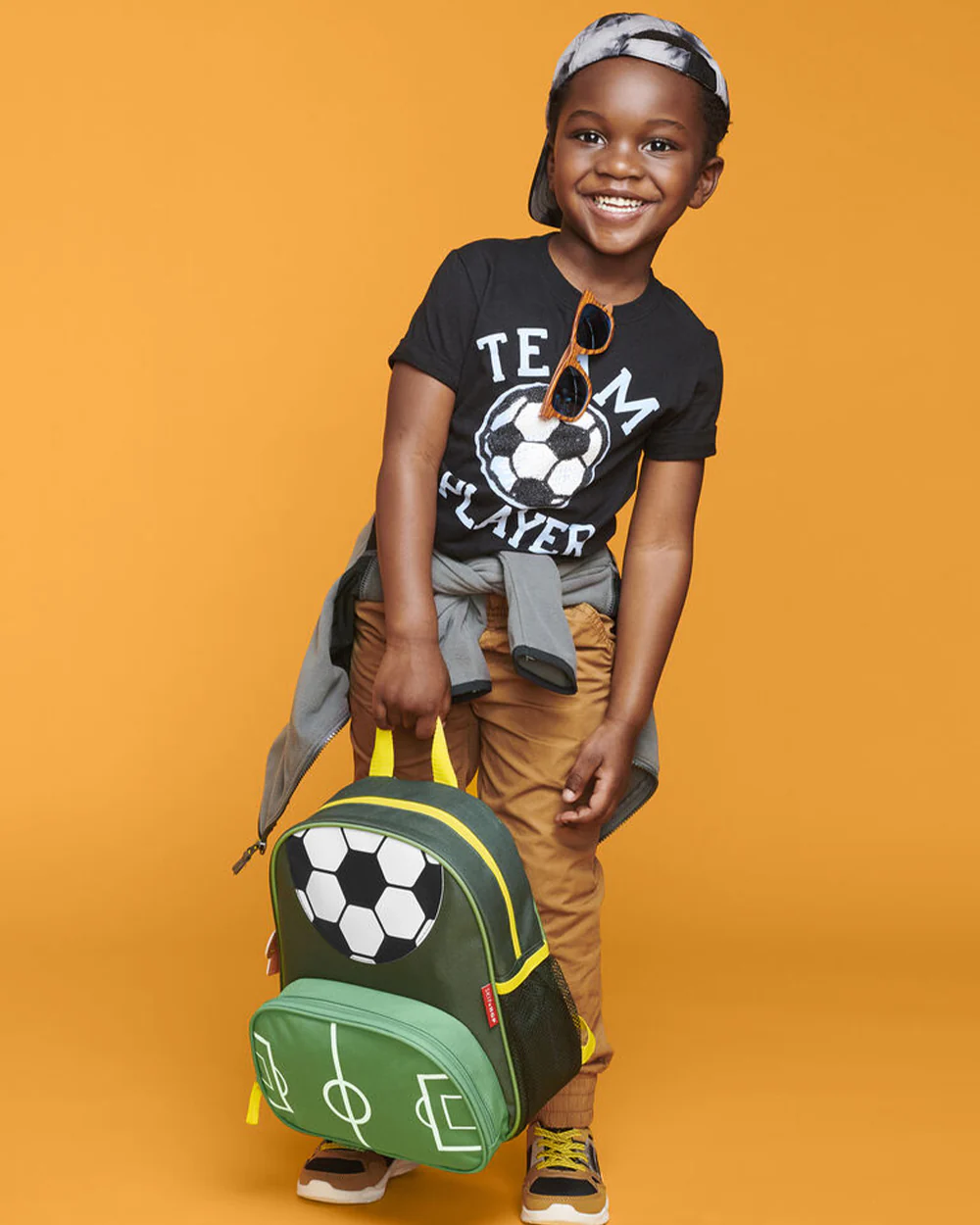 Skip Hop Spark Style Little Kid Backpack-Soccer Football-With Mesh Bottle Pocket & Adjustable Padded Shoulder Straps - Image 3