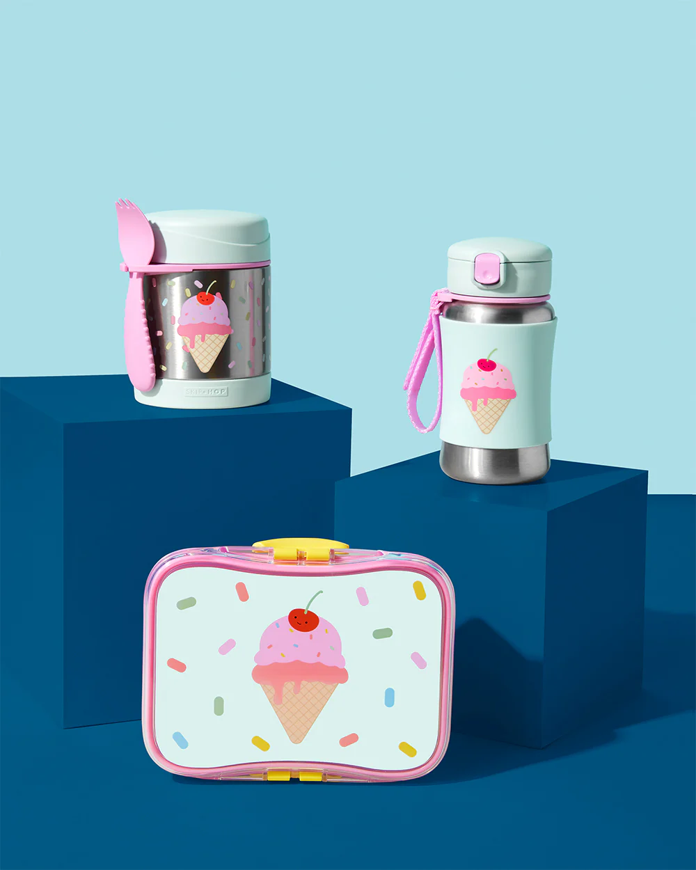 Skip Hop Spark Style Stainless Steel Insulated Food Jar-With Spork-Ice Cream-For Feeding Infants - Image 3