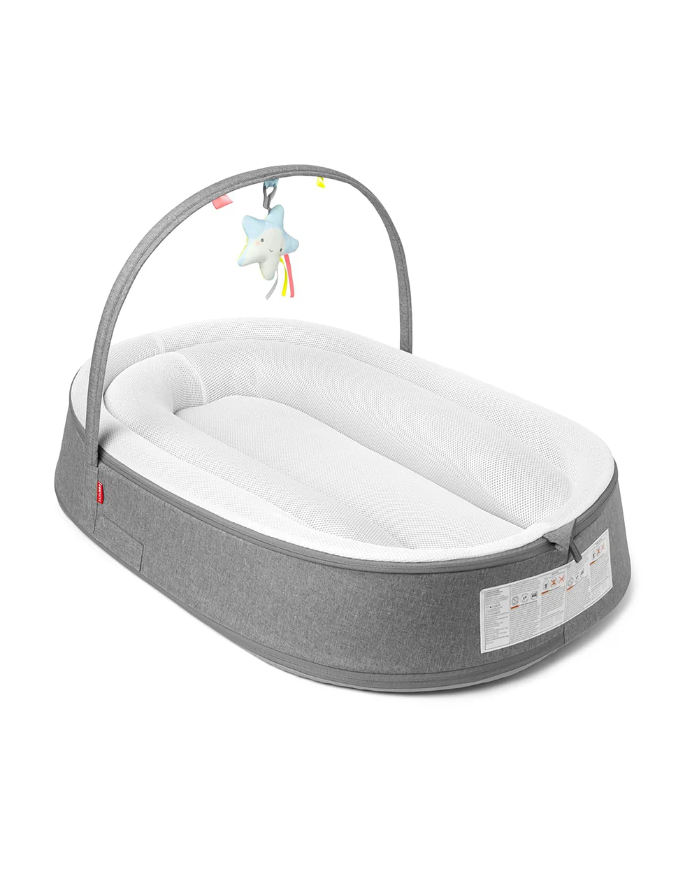 Skip Hop Sweet Retreat Baby Nest-2 Stage Baby Lounger-With Water Resistant Base-Baby Gadda Set-Grey-For Infants-0-9M