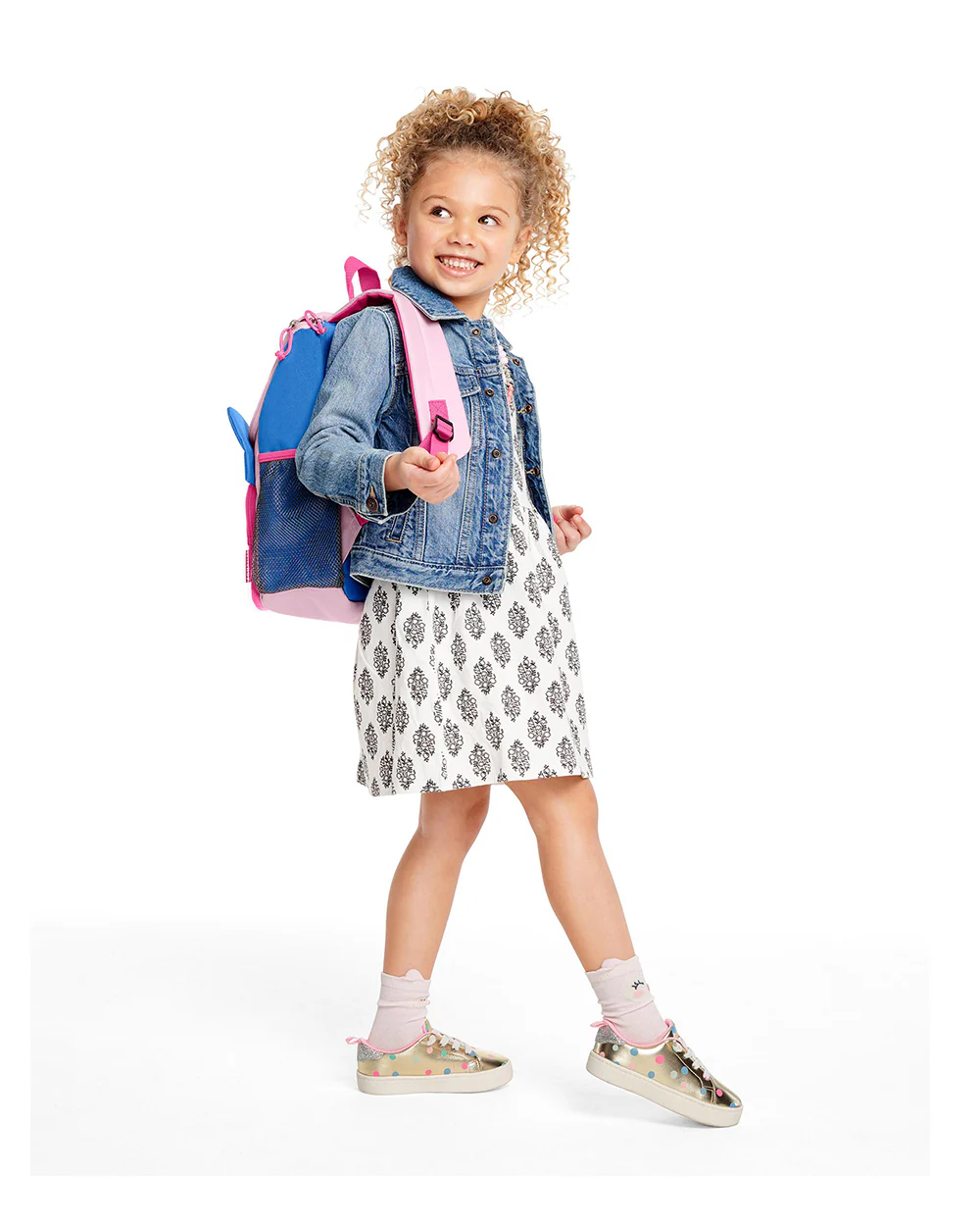 Skip Hop Zoo Big Kid Backpack-Butterfly-With Mesh Bottle Pocket & Adjustable Padded Shoulder Straps - Image 3