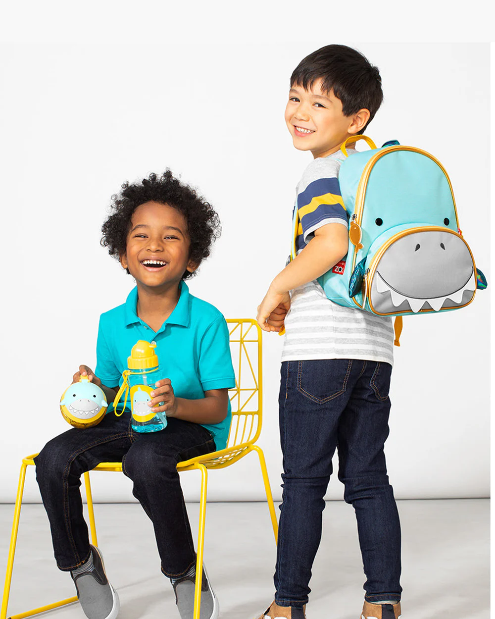 Skip Hop Zoo Little Kid Backpack-Shark-With Mesh Bottle Pocket & Adjustable Padded Shoulder Straps - Image 4