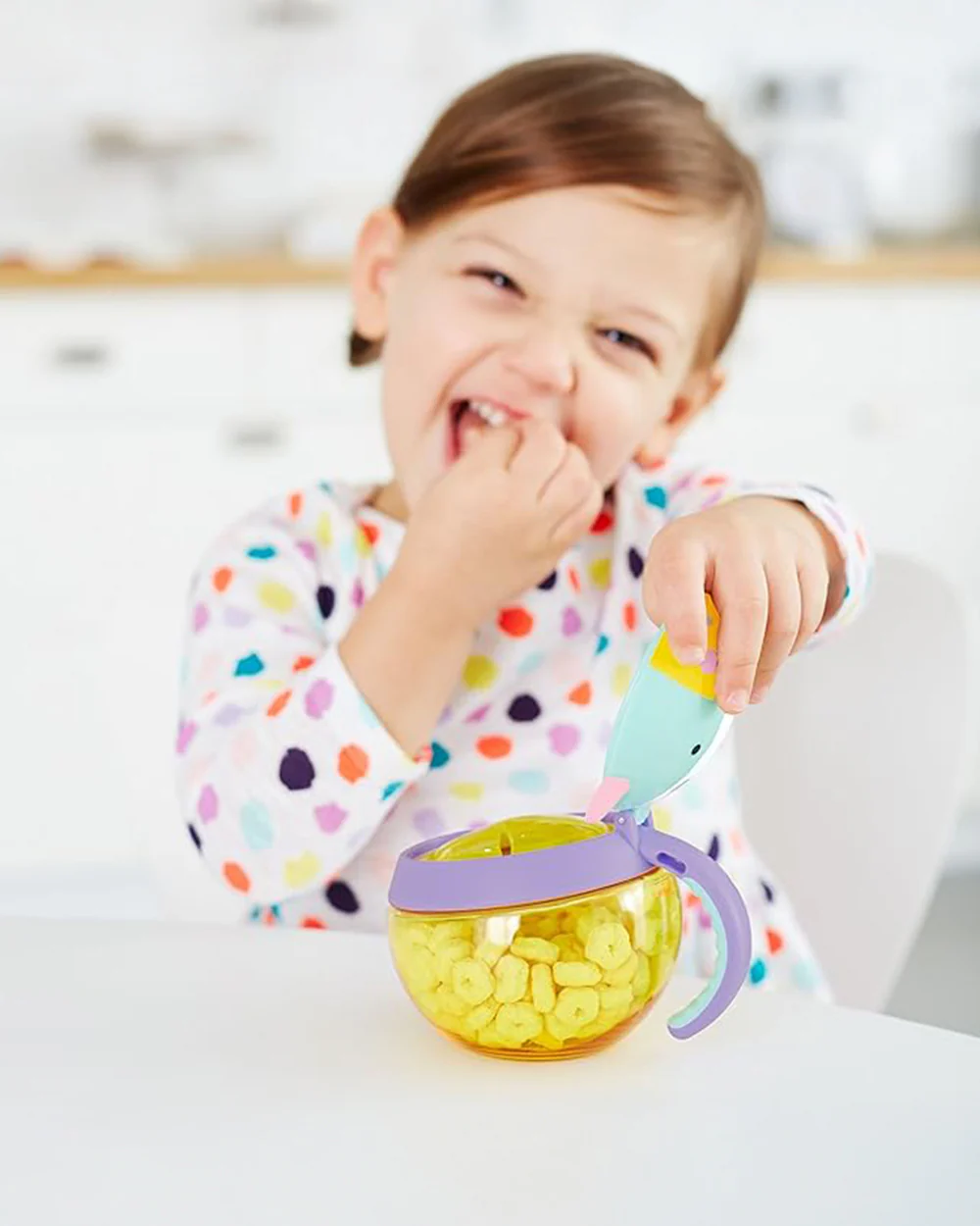 Skip Hop Zoo Snack Cup-Unicorn-No Slip Handle-222 ml-For Feeding Infants - Image 5