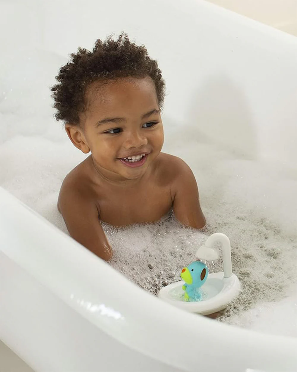 Skip Hop Zoo Squeeze & Shower Dog-Bath Toy-Removeable Dog-Floating Animal Toy-3M+ - Image 4