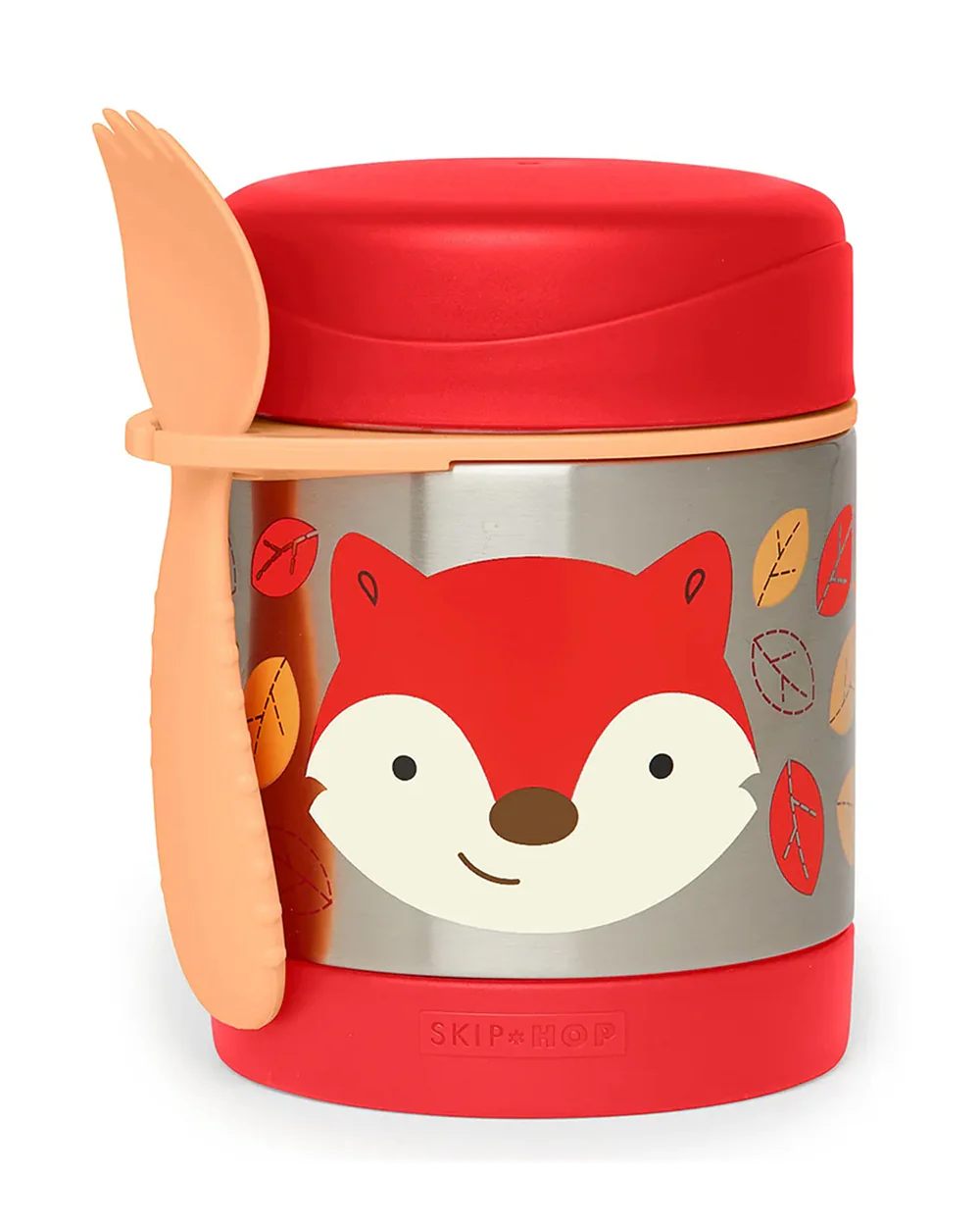 Skip Hop Zoo Stainless Steel Insulated Food Jar-With Spork-Fox-For Feeding Infants