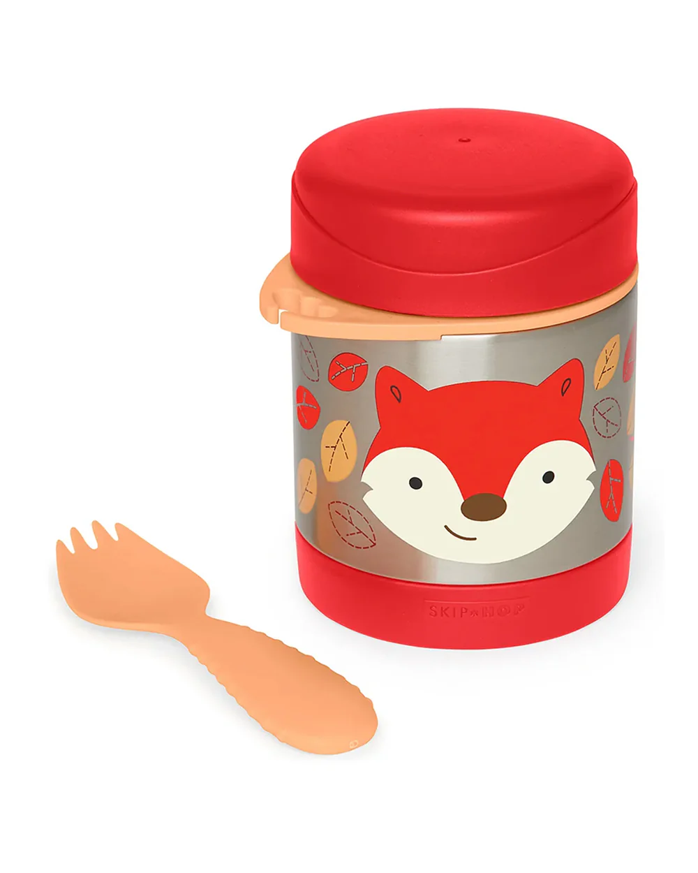 Skip Hop Zoo Stainless Steel Insulated Food Jar-With Spork-Fox-For Feeding Infants - Image 4