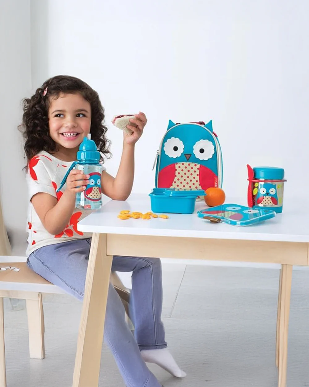 Skip Hop Zoo Stainless Steel Insulated Food Jar-With Spork-Owl-For Feeding Infants - Image 6