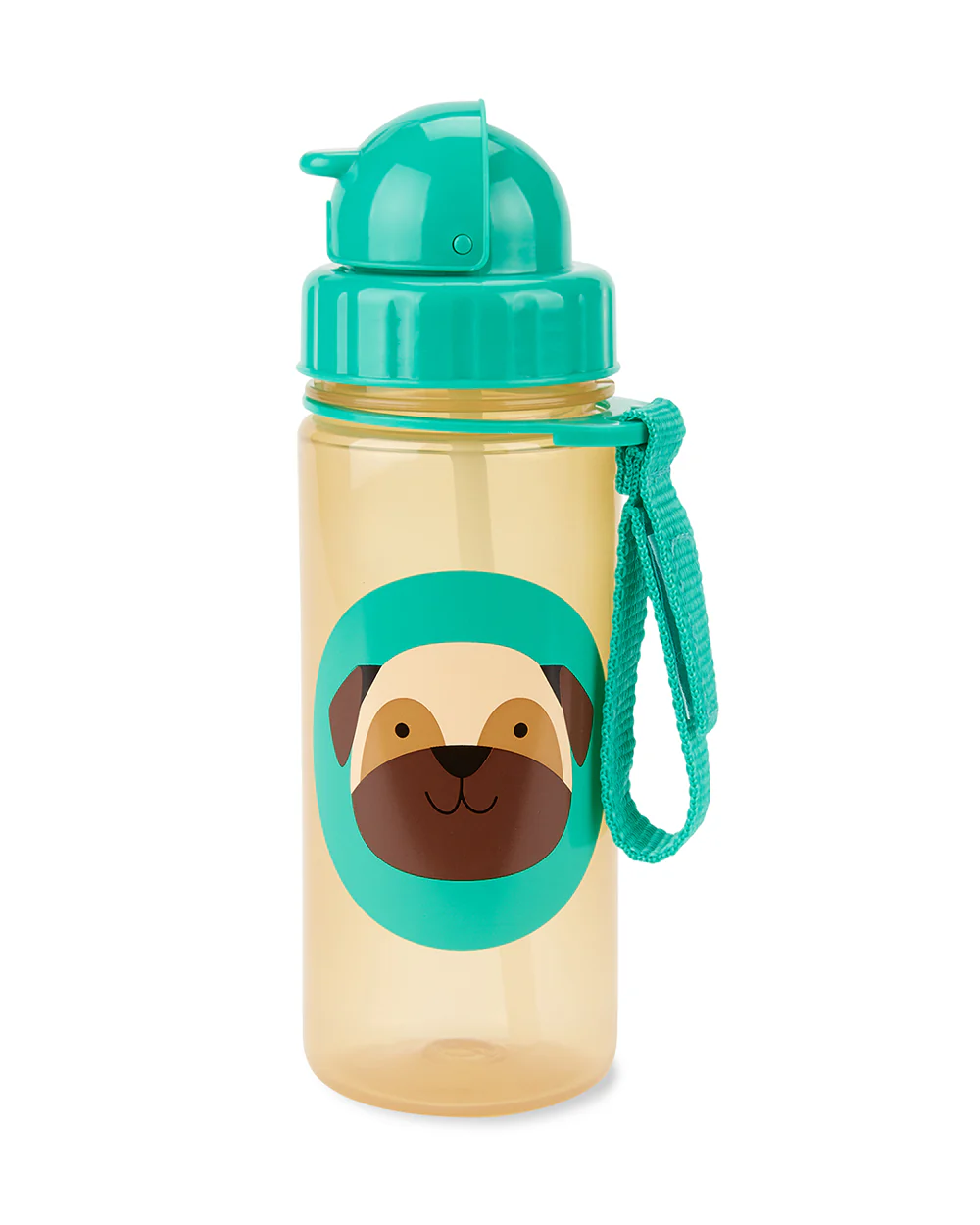 Skip Hop Zoo Straw Sipper-Handy Grab Strap-Pug-390 ml - Image 2