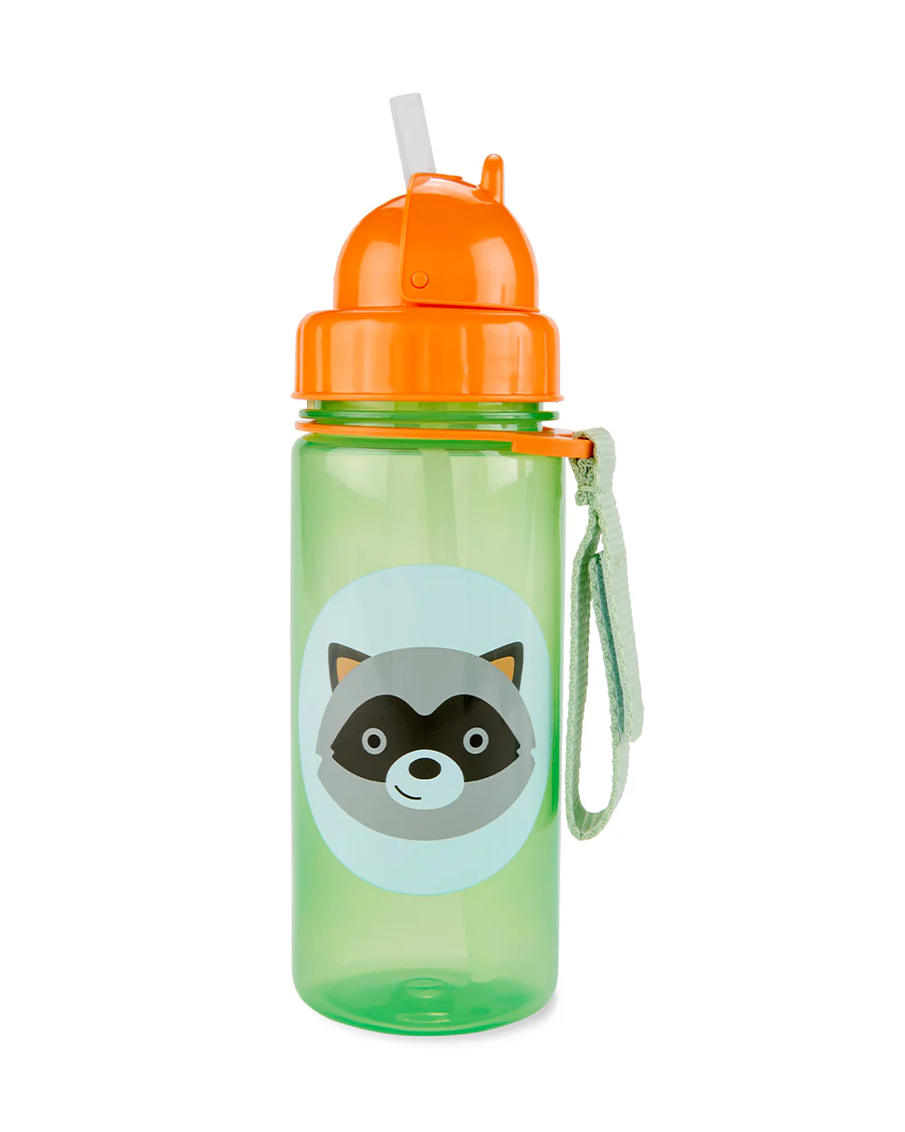 Skip Hop Zoo Straw Sipper-Handy Grab Strap-Raccoon-390 ml - Image 2