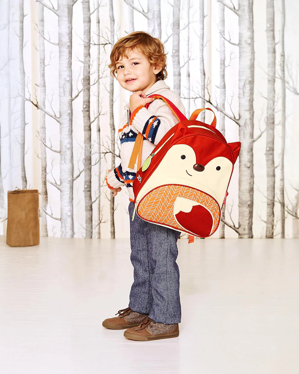 Skip Hop School Essentials Kit-Bento Lunch Box(700ml)-Tritan Straw Sipper(355ml)-Bagpack-Fox-3Y+ - Image 11