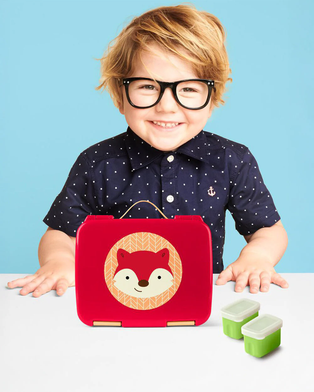 Skip Hop School Essentials Kit-Bento Lunch Box(700ml)-Tritan Straw Sipper(355ml)-Bagpack-Fox-3Y+ - Image 8