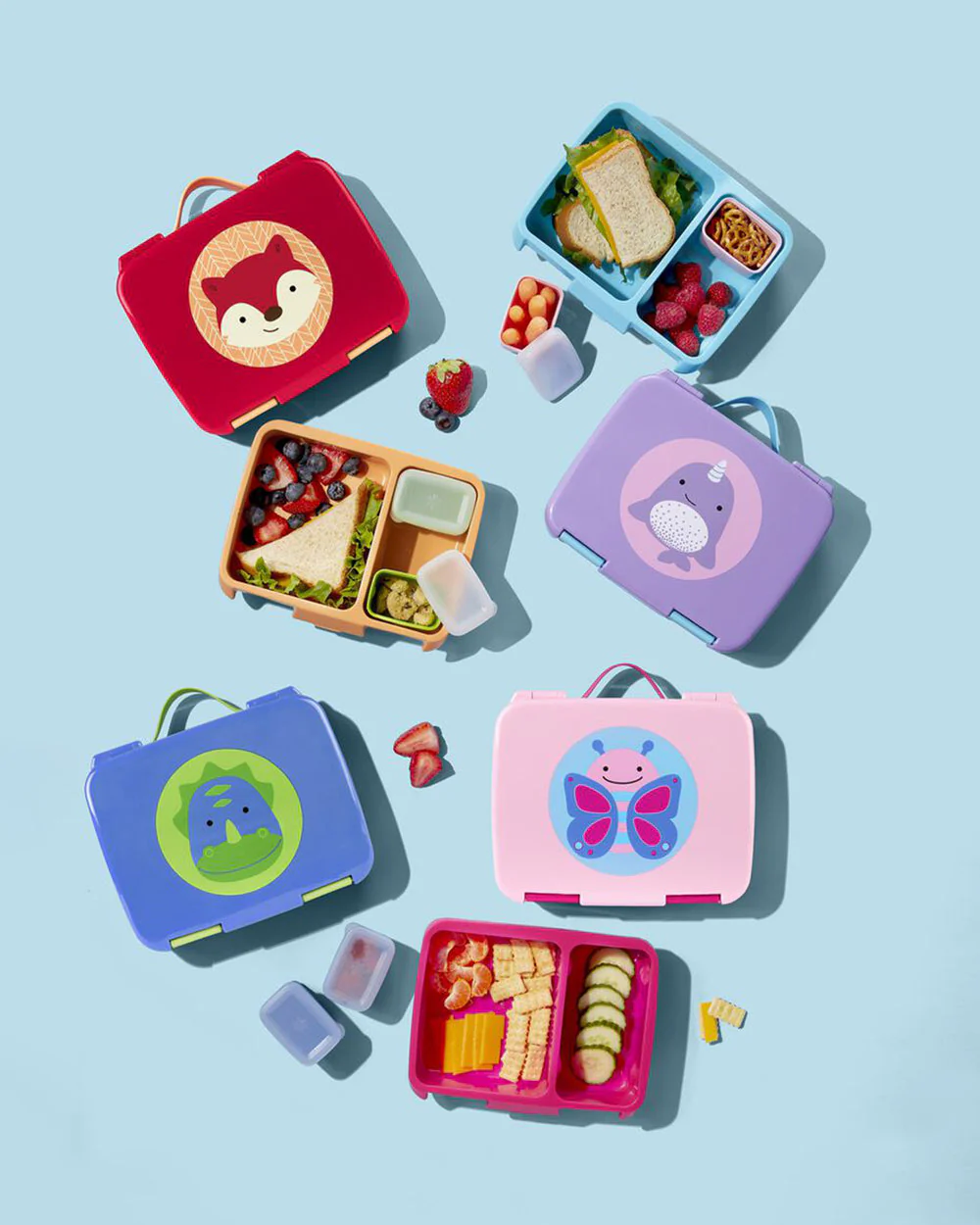 Skip Hop School Essentials Kit-Bento Lunch Box(700ml)-Tritan Straw Sipper(355ml)-Bagpack-Fox-3Y+ - Image 9