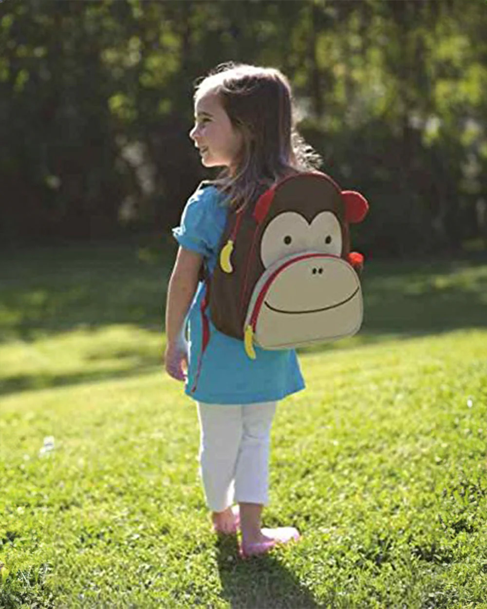 Skip Hop School Essentials Kit-Lunch Box(700ml)-Straw Sipper(390ml)-Bagpack-Monkey-3Y+ - Image 13