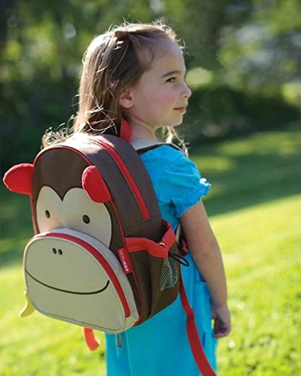 Skip Hop School Essentials Kit-Lunch Box(700ml)-Straw Sipper(390ml)-Bagpack-Monkey-3Y+ - Image 5