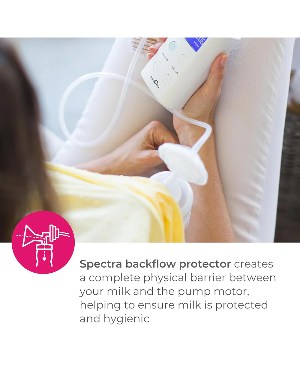 Spectra Backflow Protector-Facilitates Closed Pumping-Compatible with Spectra S1, S2 & Synergy Gold Breast Pumps - Image 4