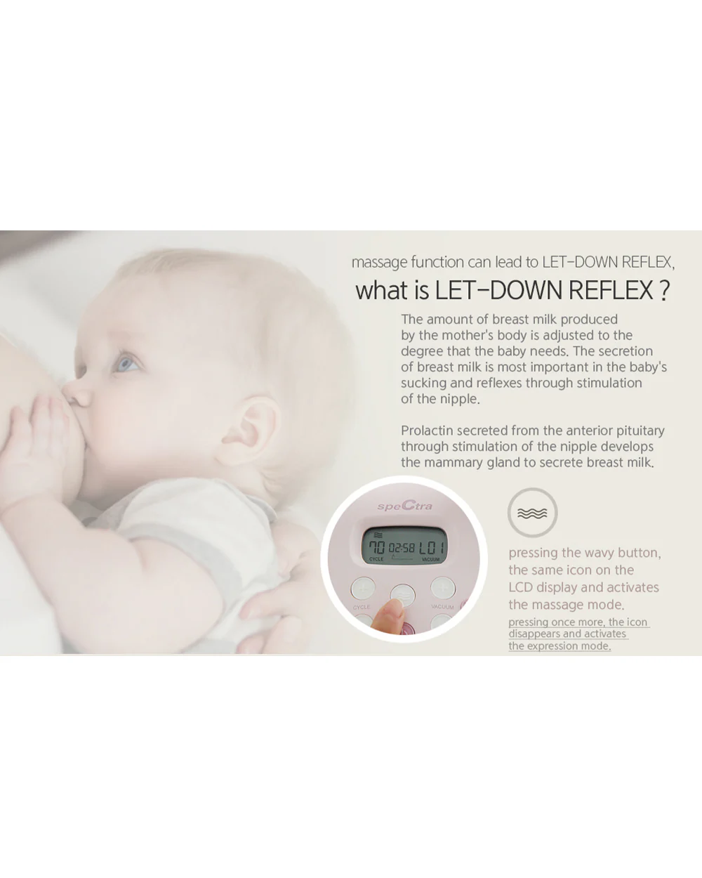 Spectra S2 Plus™ Premier Double Electric Breast Pump-With Hospital Grade Adjustable Suction (270 mmHg)-Versatile Single or Double Pumping-Simulates Natural Suckling-Advance Massage and Expression Modes-Milk Expression Pump - Image 11