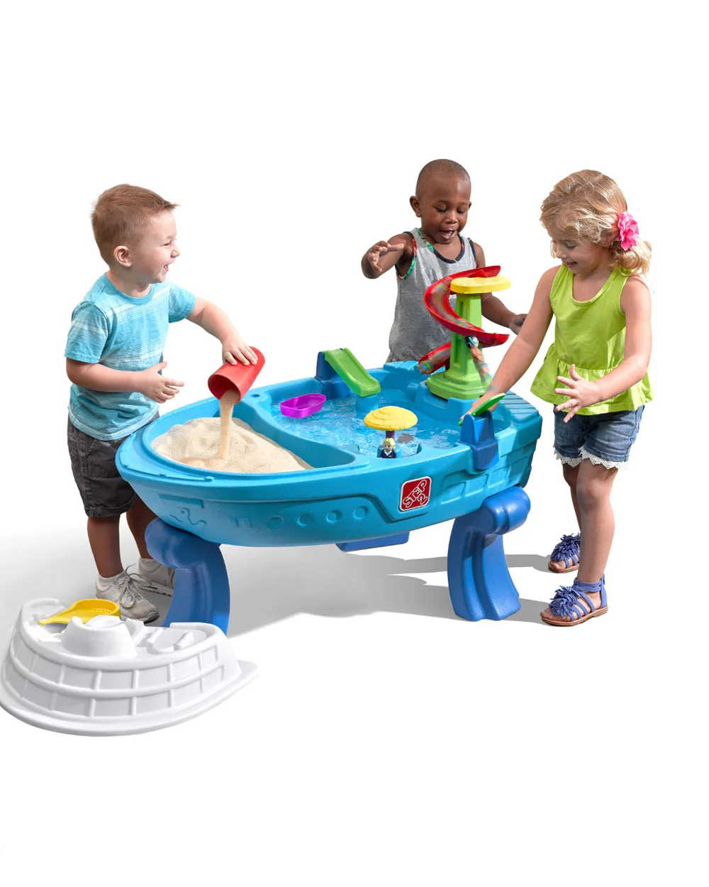 Step2 Fiesta Cruise Sand & Water Activity Centre & Table-Boat Themed Dual Play Zones-Promotes Sensory Play-24M+ - Image 15
