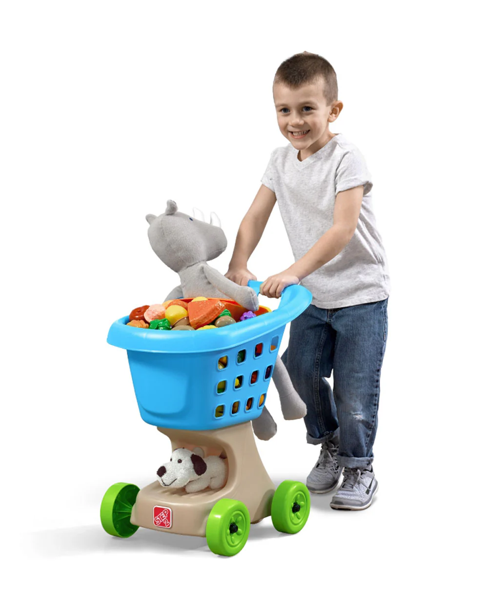 Step2 Little Helper's Shopping Cart-Pretend & Play Toy-Built-in Doll Seat & Under‑Basket Storage-24M+ - Image 3