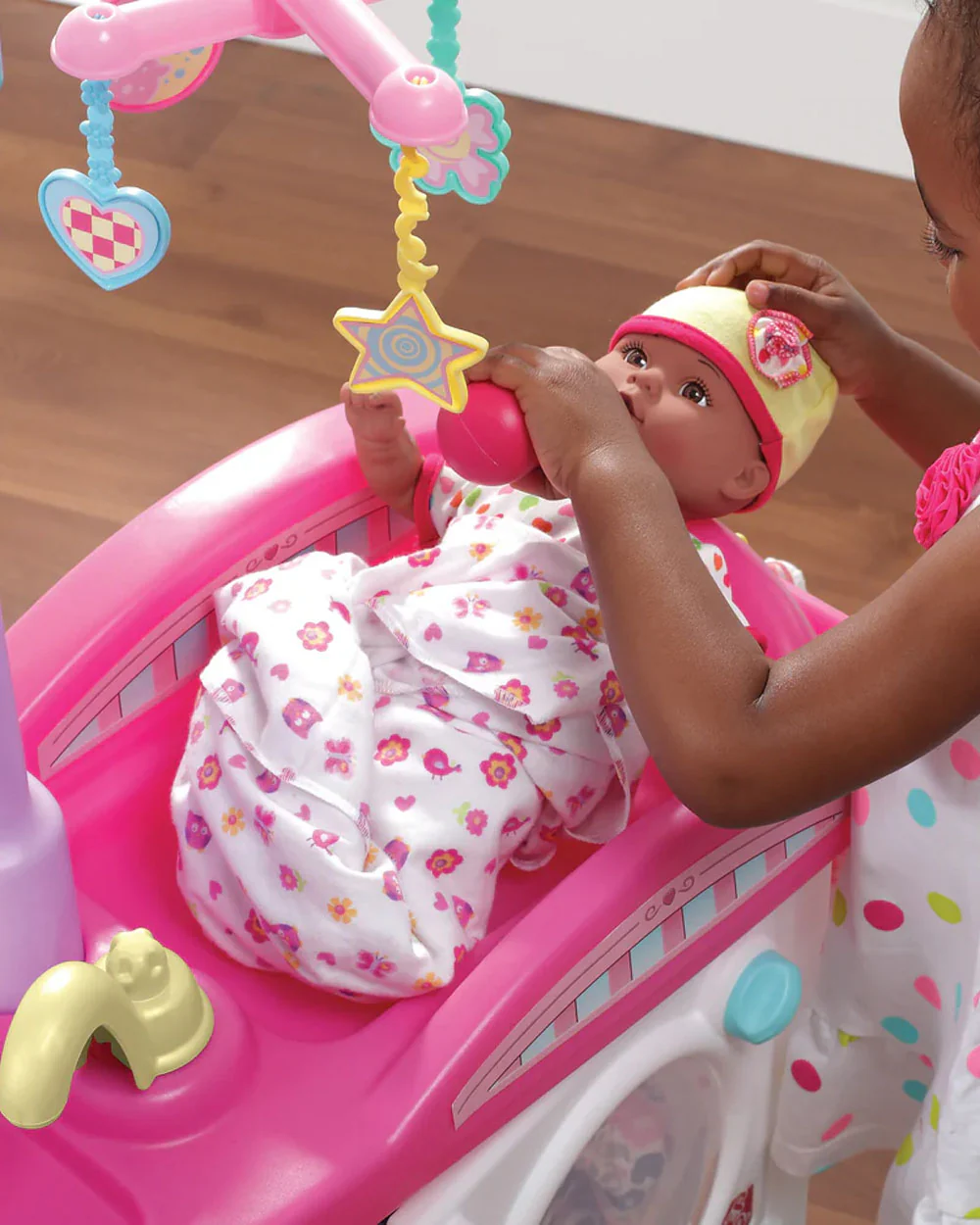 Step2 Love & Care Deluxe Nursery-Pretend & Play Toy-Features Baby Highchair & Crib With Mobile-24M+ - Image 6