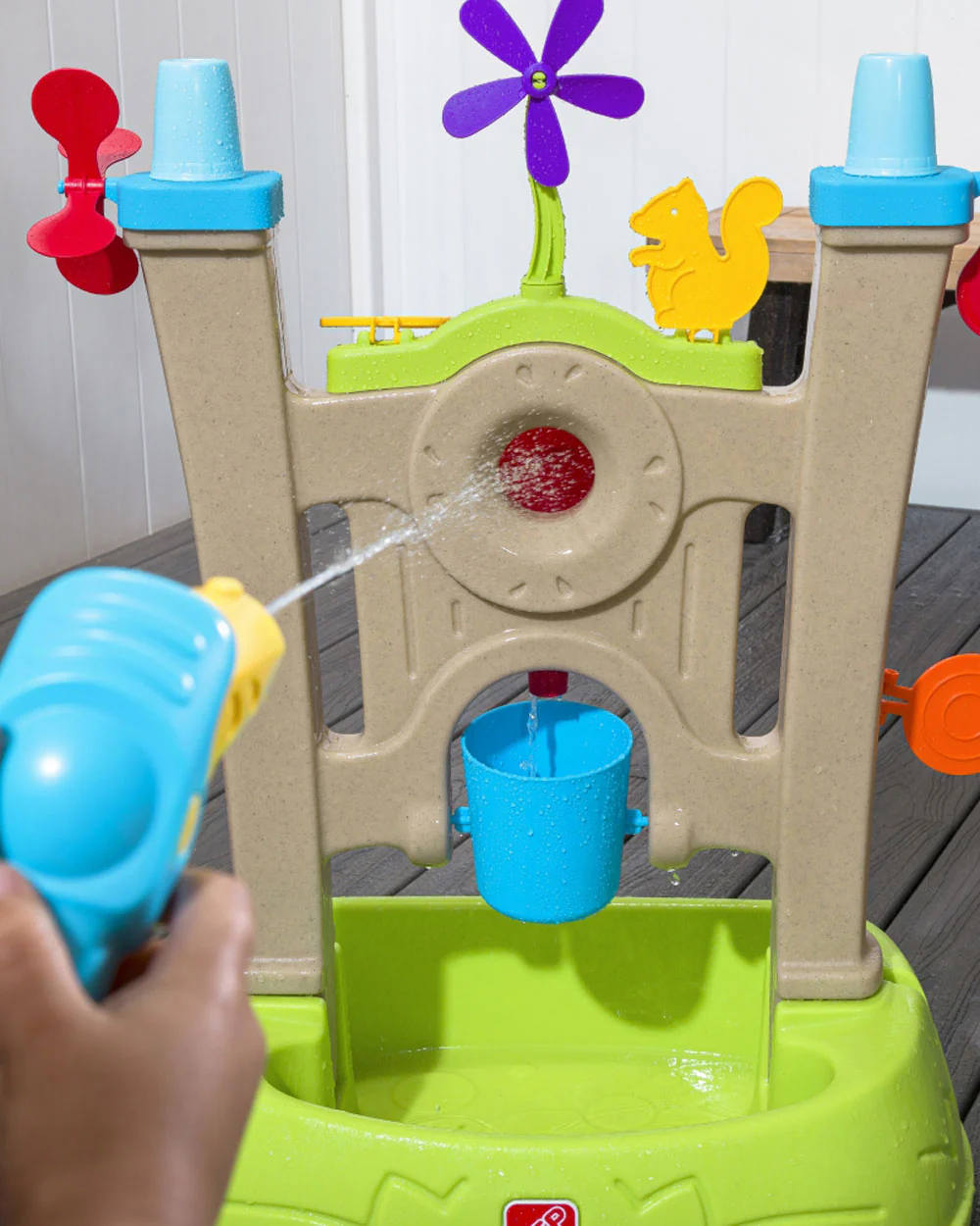 Step2 Waterpark Arcade-Outdoor Toy-Hose Connected Water Blaster With Multi Target Splash Wall & Spill Bucket-36M+ - Image 9