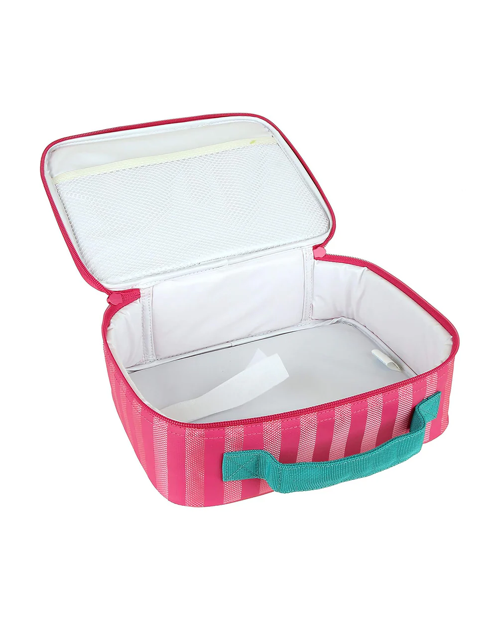 Stephen Joseph Classic Lunch Box-With Inner Mesh Pocket-Drink Fastener-Front Zipper Pocket-Castle-For Feeding Infants - Image 4