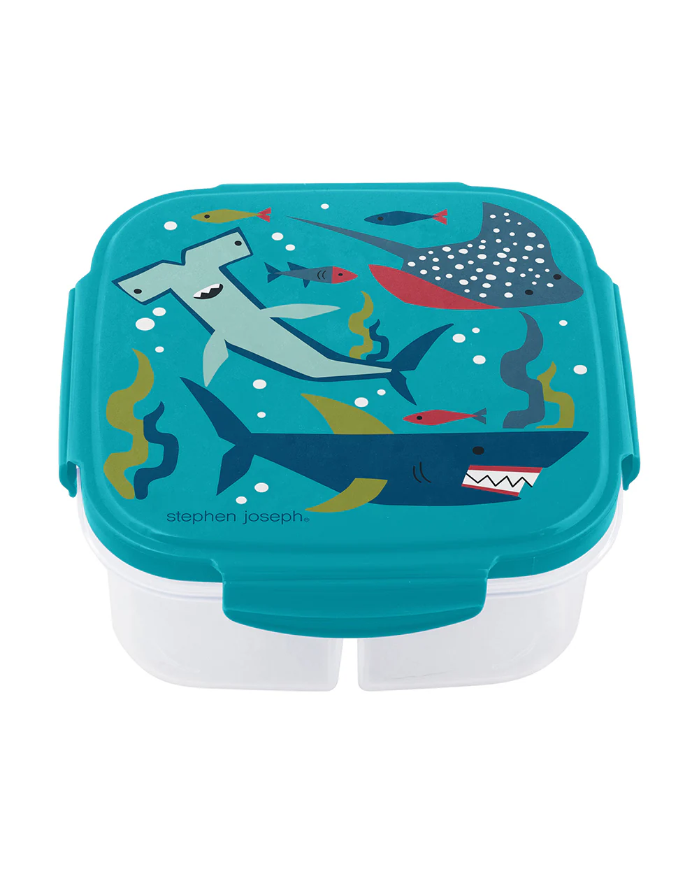 Stephen Joseph Divided Snack Box-Leak Proof-With Ice Pack-Shark-For Feeding Infants