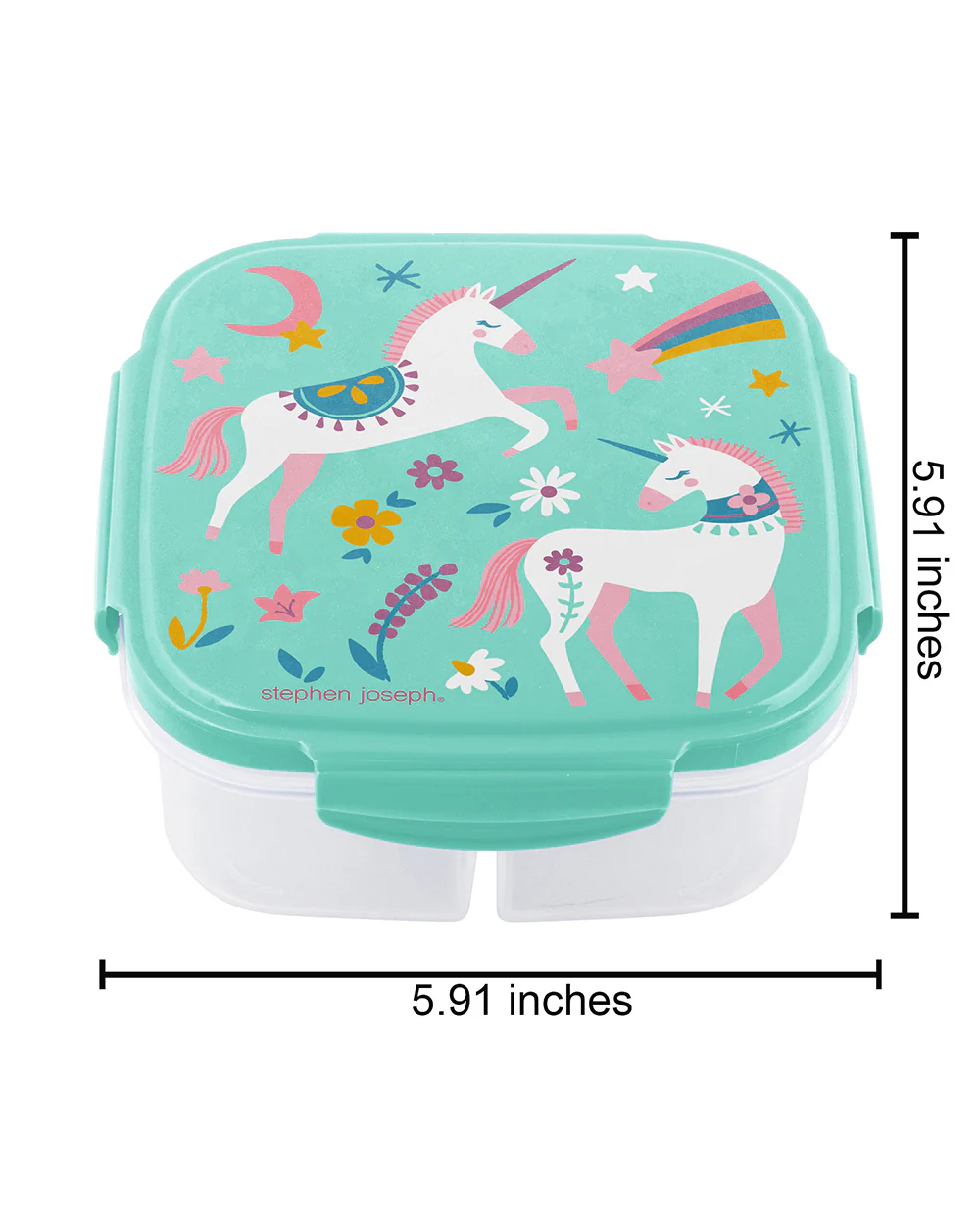 Stephen Joseph Divided Snack Box-Leak Proof-With Ice Pack-Unicorn-For Feeding Infants - Image 4