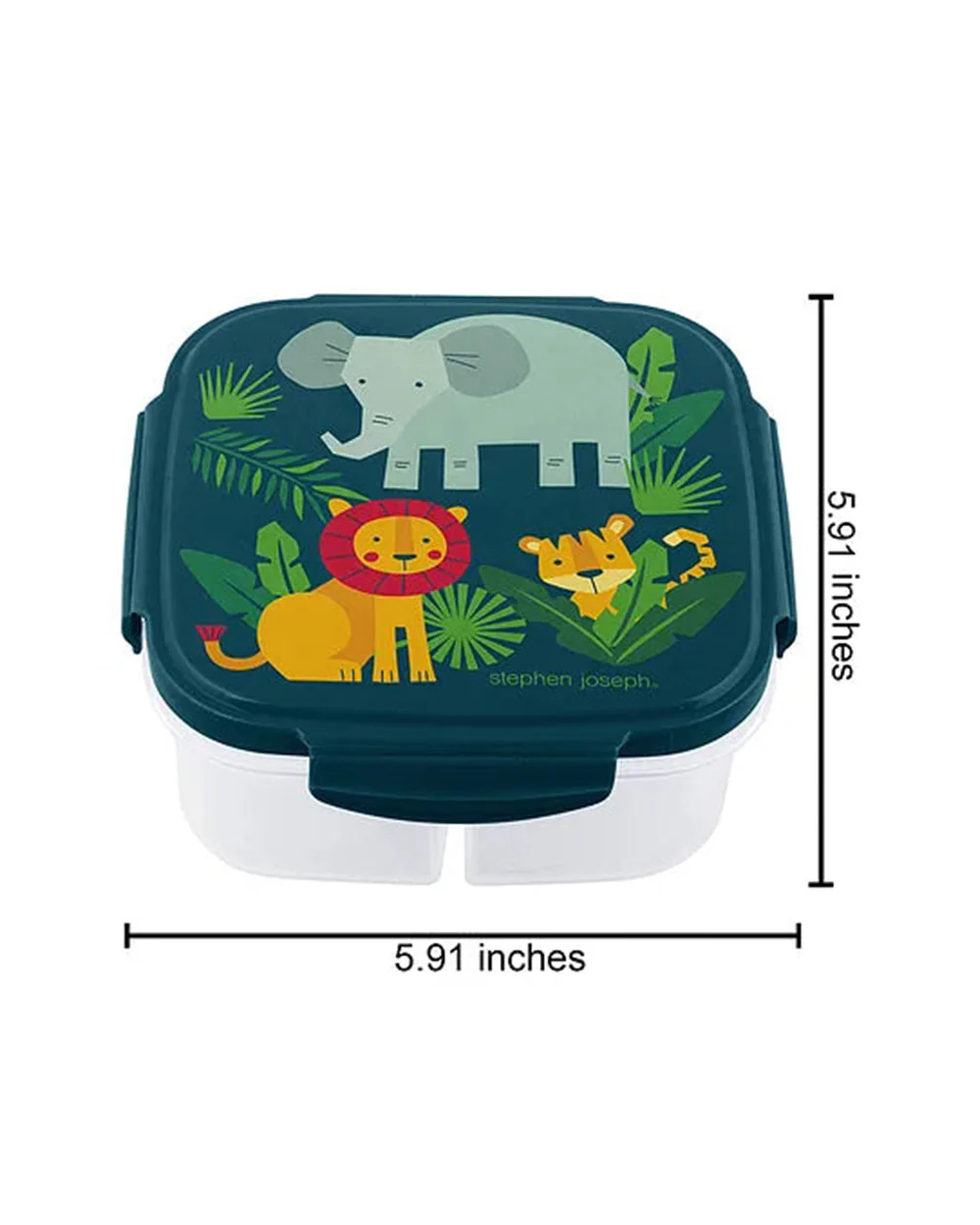 Stephen Joseph Divided Snack Box-Leak Proof-With Ice Pack-Zoo-For Feeding Infants - Image 4