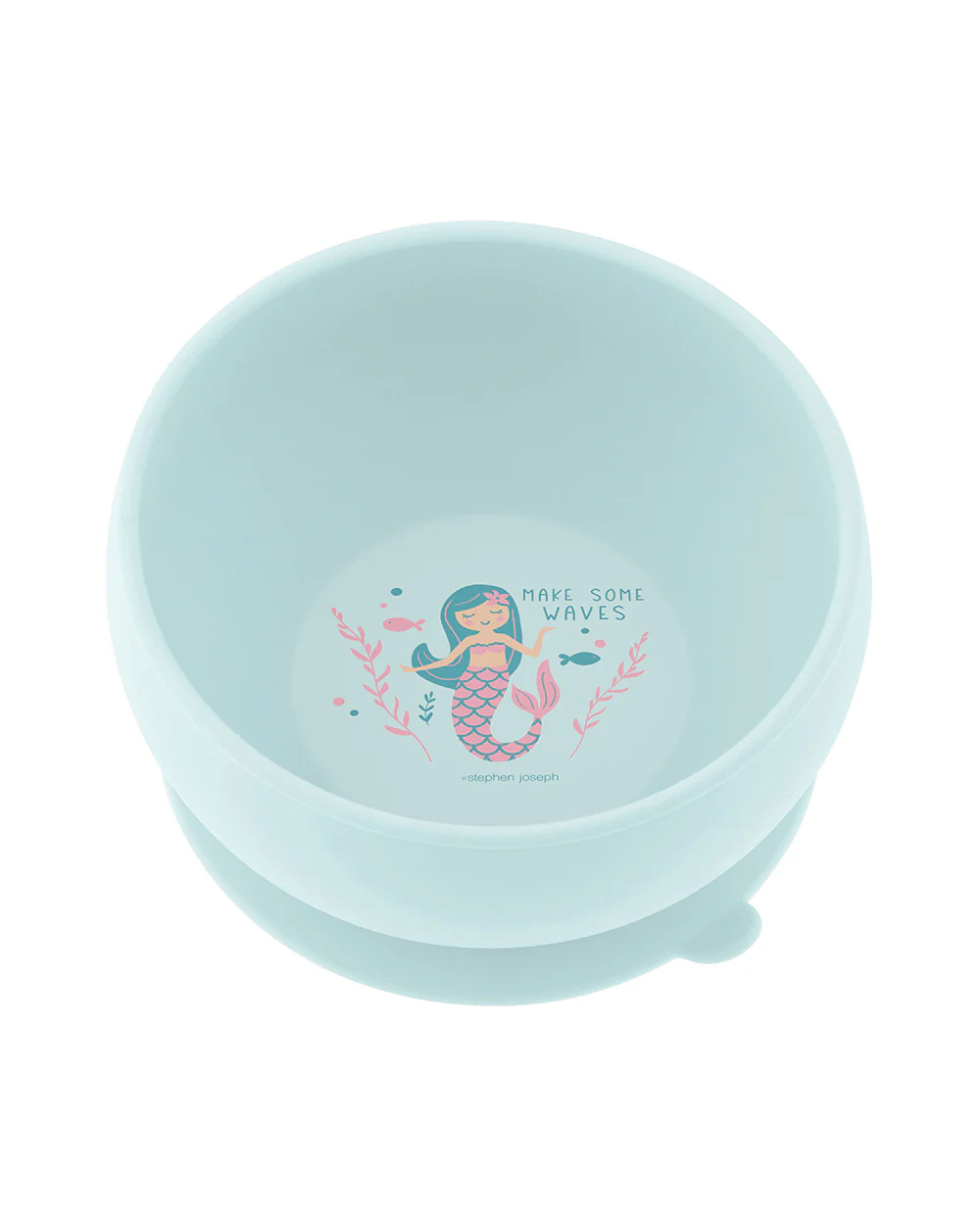 Stephen Joseph Silicone Bowl-Mermaid-With Suction Base-For Feeding Infants