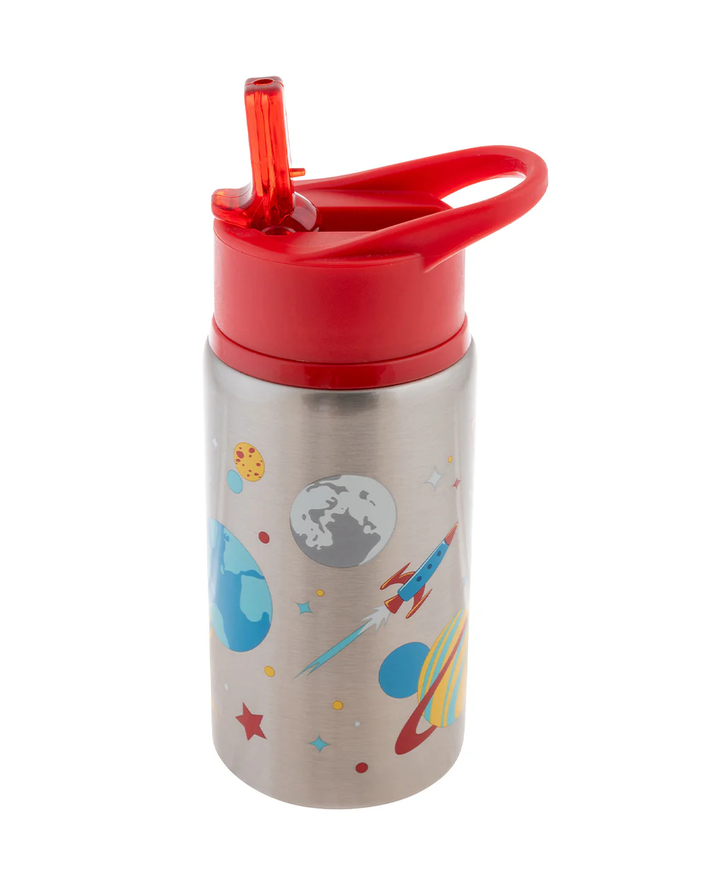 Stephen Joseph-Space-Stainless Steel Straw Sipper-With Flip Top Spout-532 ml - Image 2