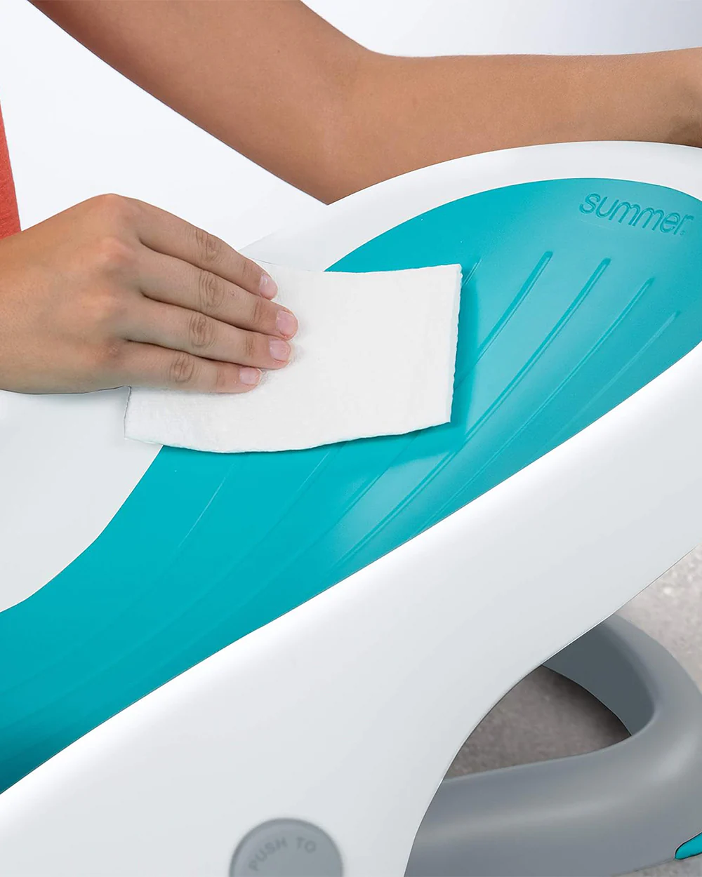 Summer Infant Clean Rinse Baby Bather-With 3 Position Recline-0 to 3M-Aqua - Image 8
