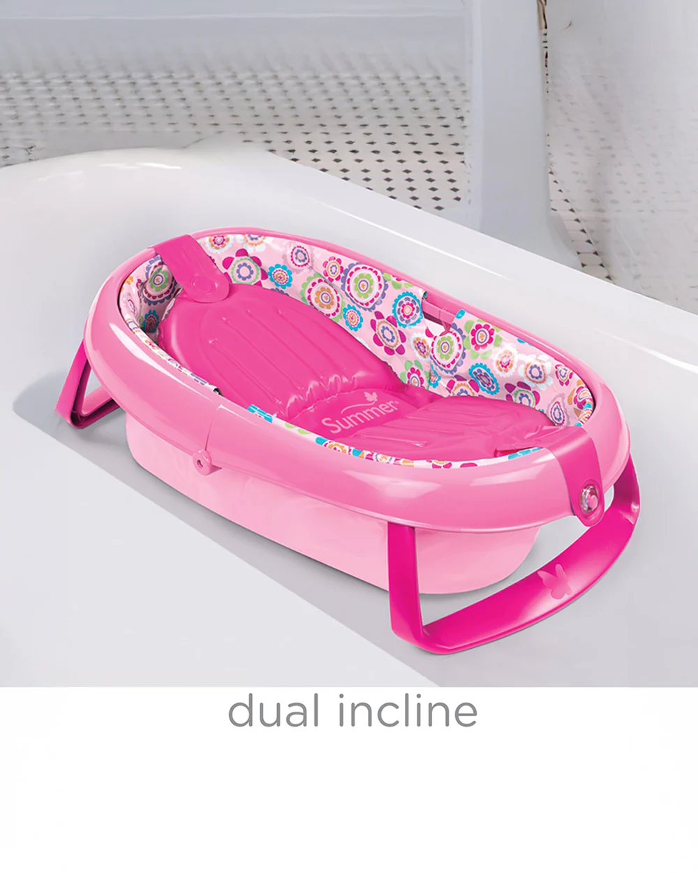Summer Infant Easystore Comfort Baby Bath Tub-0 to 12M-Pink - Image 3