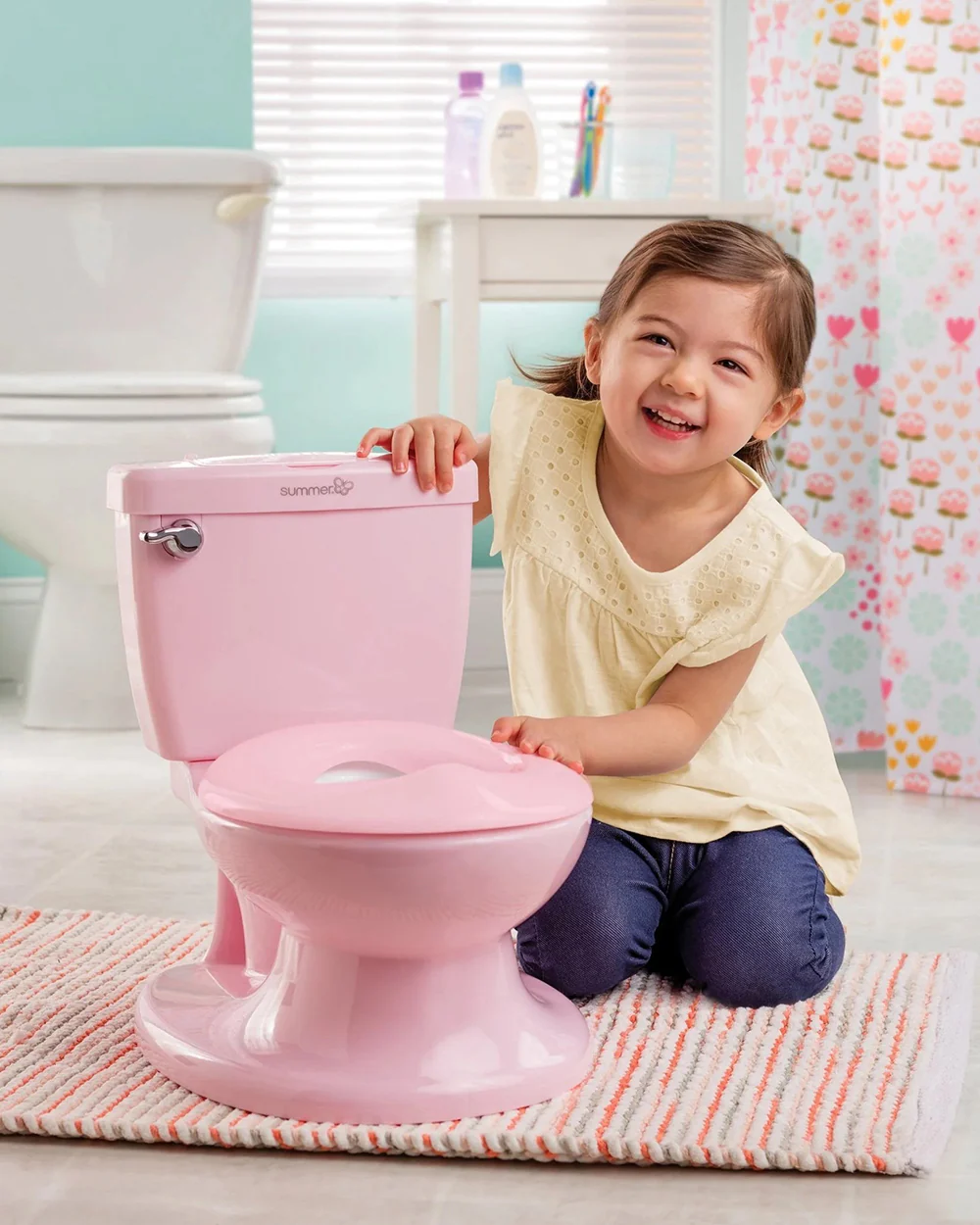 Summer Infant My Size Potty Chair-With Flushing Sound-12 to 36M-Pink - Image 3
