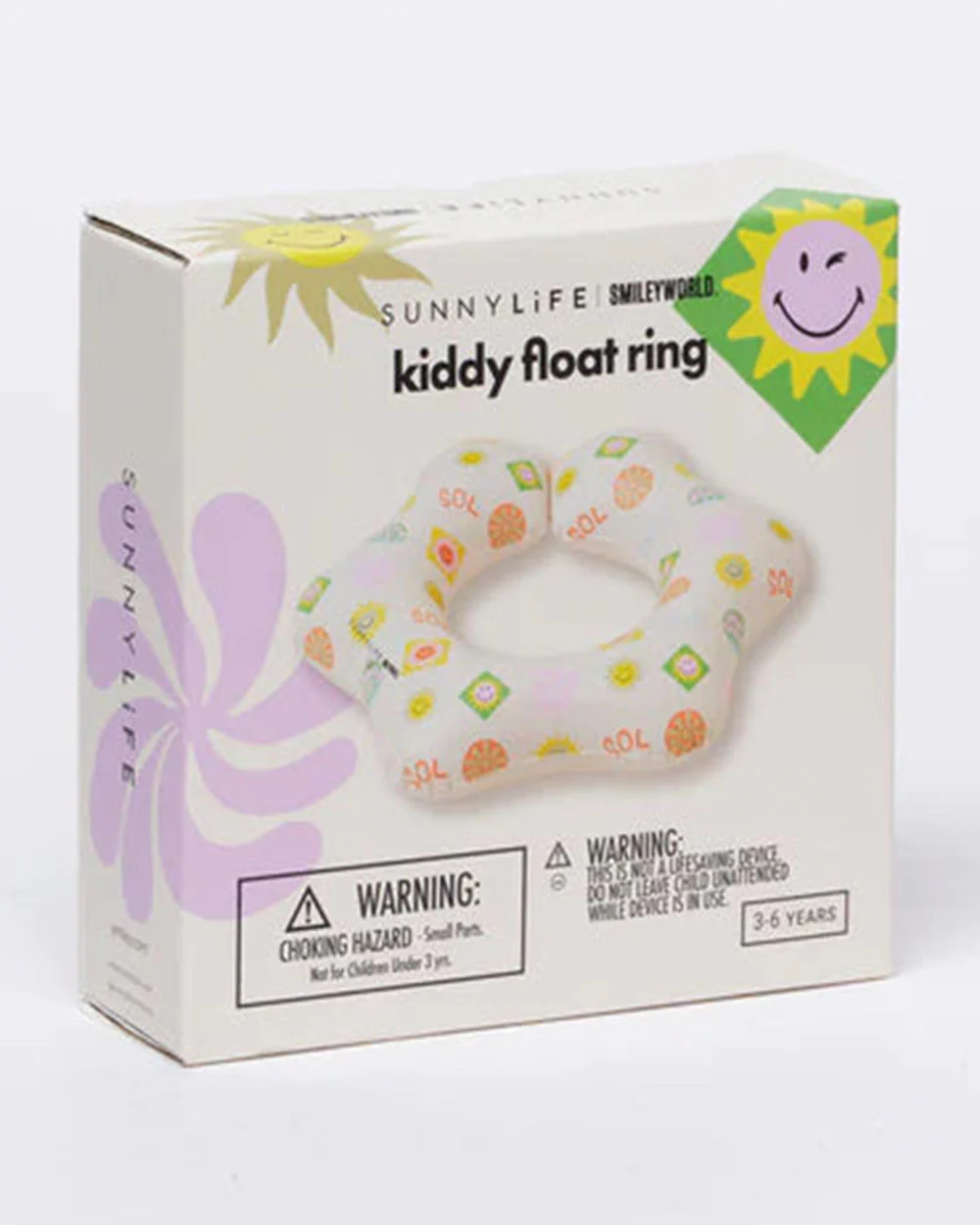 SUNNYLiFE Kiddy Float Pool Ring-SMILEY World Sol Sea - Image 4