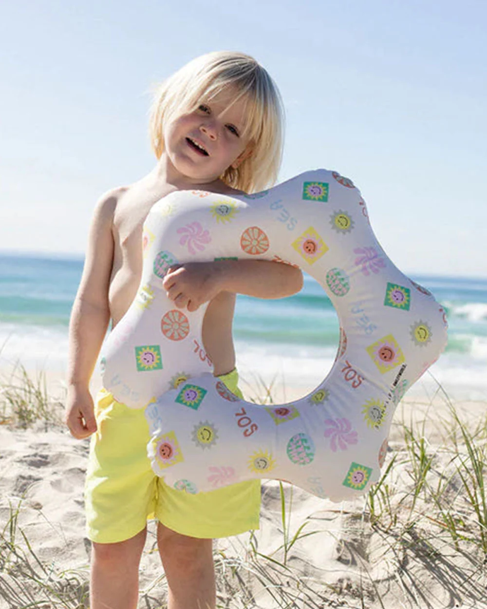 SUNNYLiFE Kiddy Float Pool Ring-SMILEY World Sol Sea - Image 5
