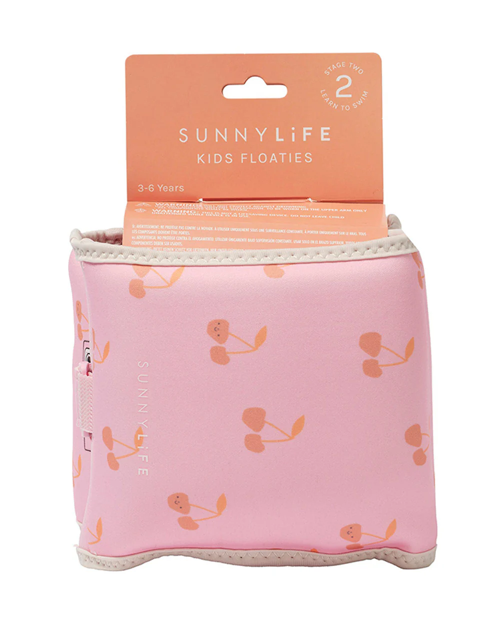 SUNNYLiFE Kids Arm Bands-Neoprene-Cotton Candy-Cherry - Image 4