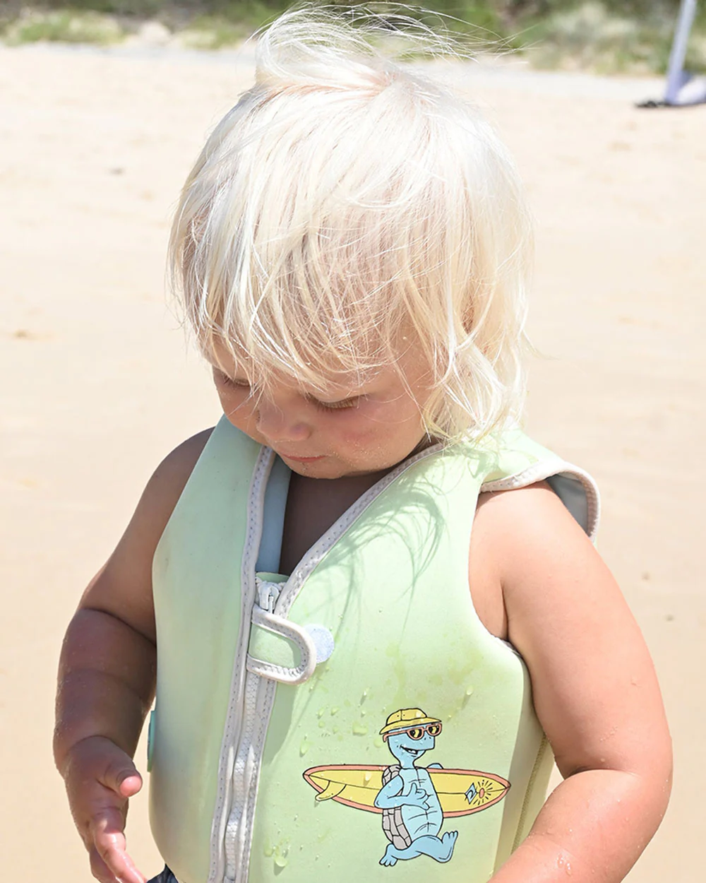 SUNNYLiFE Swim Vest-Turtle-Aqua-For Infants - Image 2