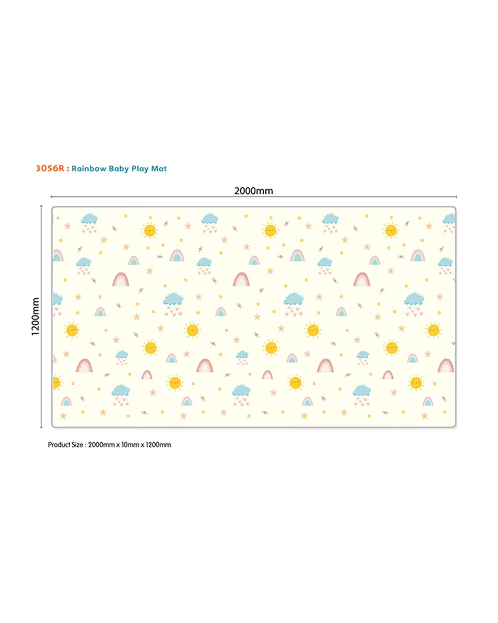Sunta My First Playmat-Rainbow-Shock Absorbing EVA Foam & Anti Slip Waterproof Surface-10M+ - Image 3