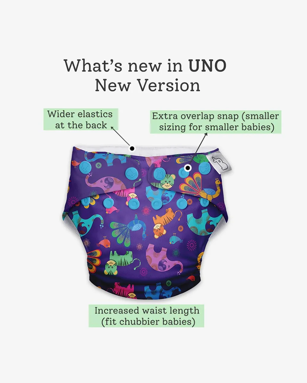 SuperBottoms Purple Love Freesize UNO Cloth Diaper-Padded Underwear-100% Organic Cotton-Washable & Reusable-3 to 36M - Image 7