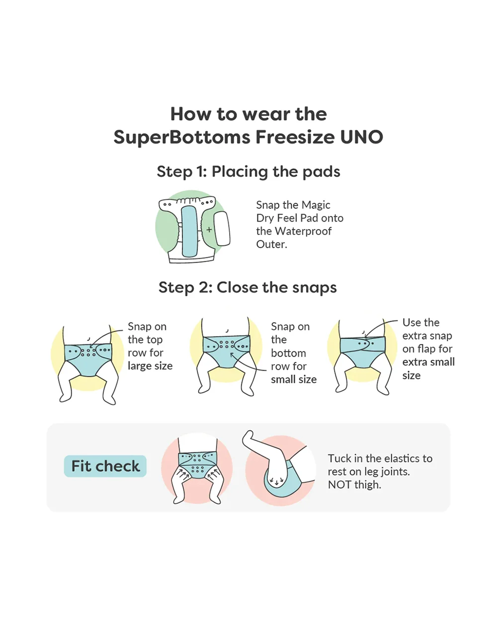 SuperBottoms Shruberry Freesize UNO-12 Hours Absorbency Cloth Diaper-Padded Underwear-100% Organic Cotton-Washable & Reusable-3 to 36M - Image 9