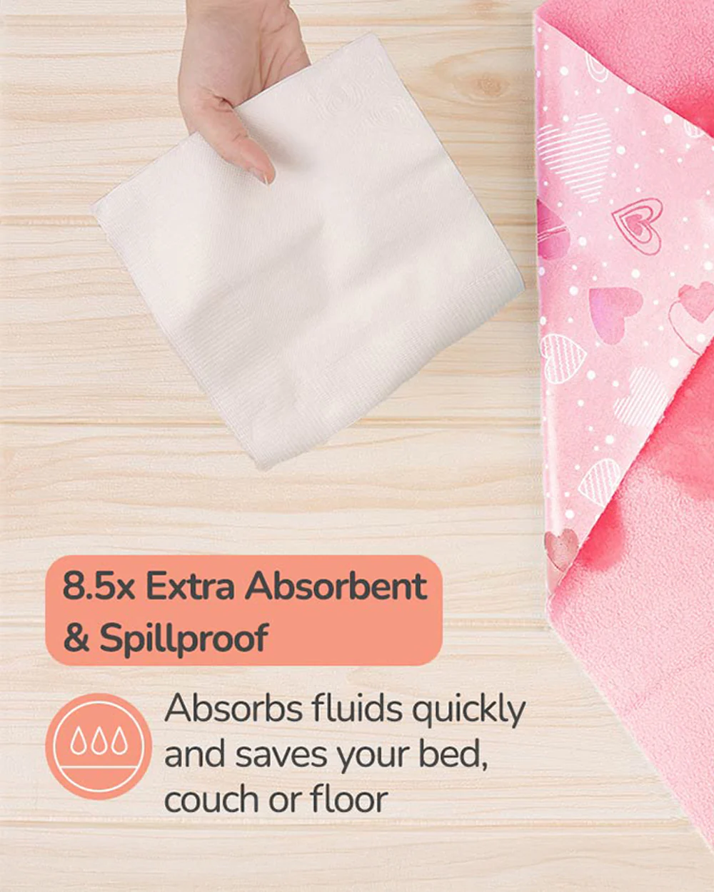 SuperBottoms Travel Diaper Changing Mats-Lightweight & Anti-Heat-Cotton Fleece-Peppy Pink & Breezy Blue-Pack of 2 - Image 6