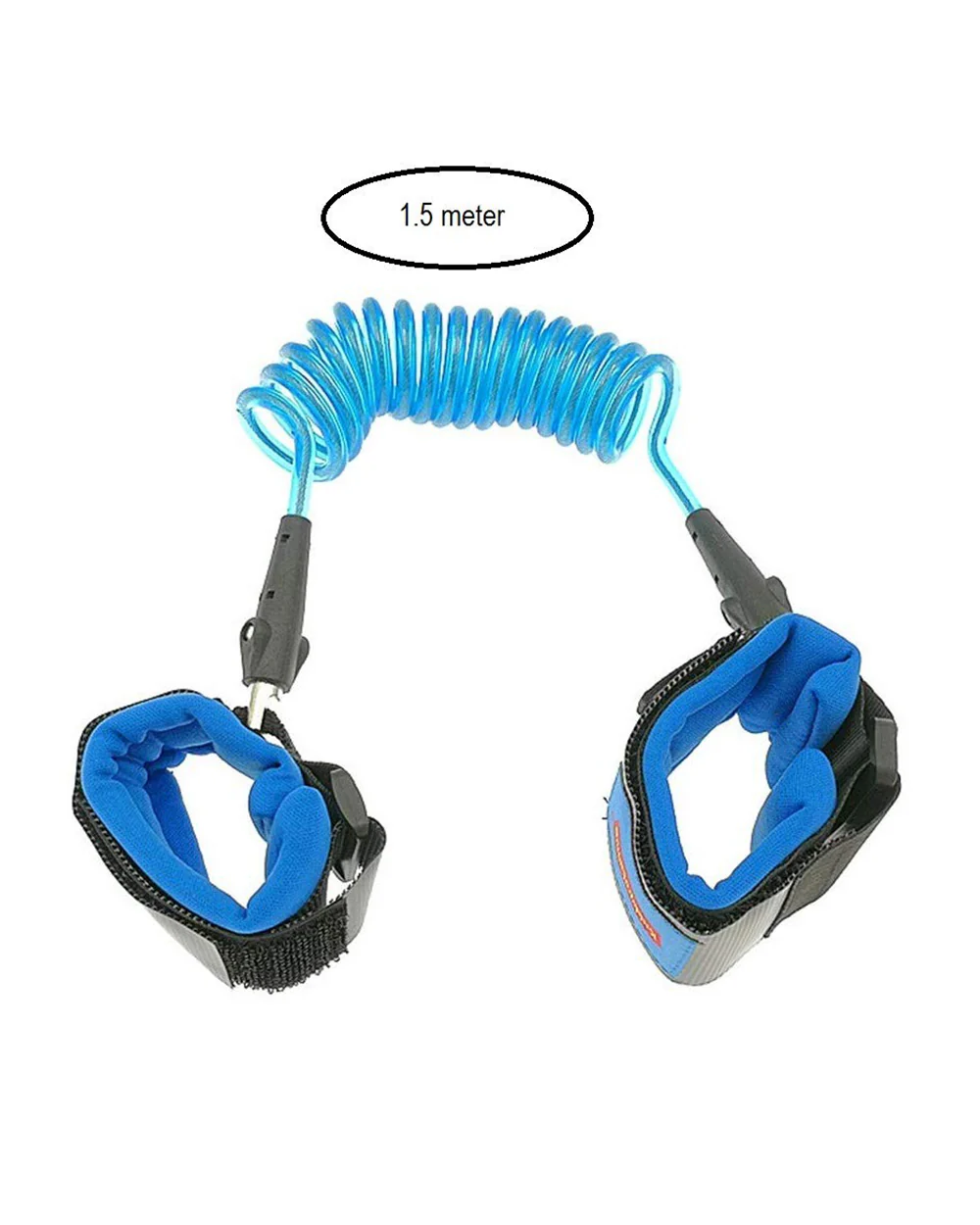 SYGA Anti Lost Wrist Link-Stainless Steel Cord Wrapped with PU-Comfortable & Durable-With Extra Long Harness Strap Walking Hand Belt-Blue - Image 2