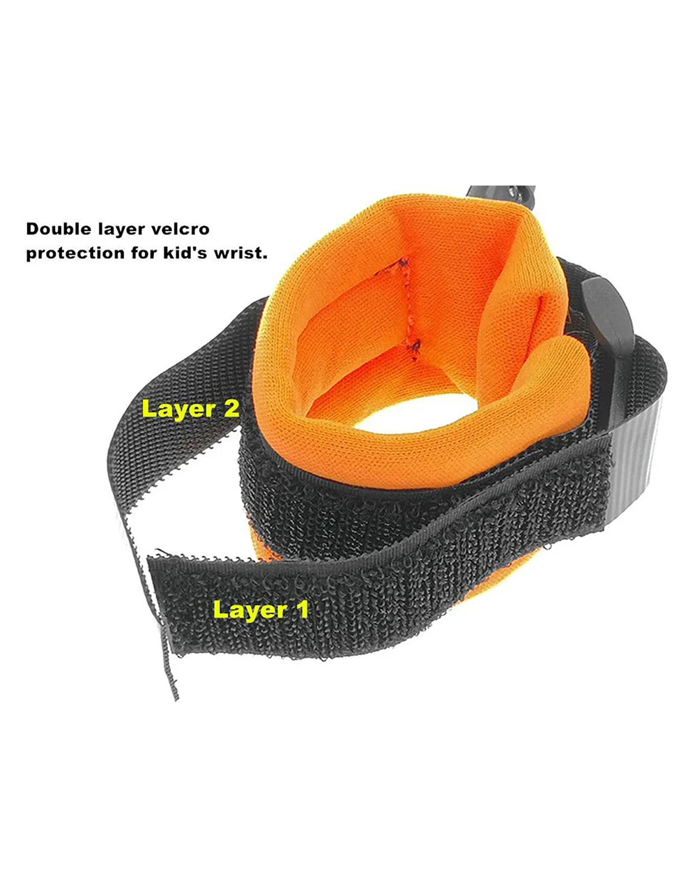 SYGA Anti Lost Wrist Link-Stainless Steel Cord Wrapped with PU-Comfortable & Durable-With Extra Long Harness Strap Walking Hand Belt-Orange - Image 21
